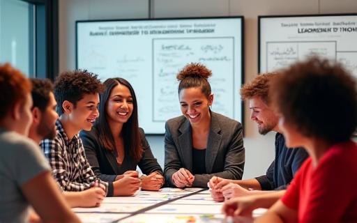 A group of professionals collaborating during a workshop.